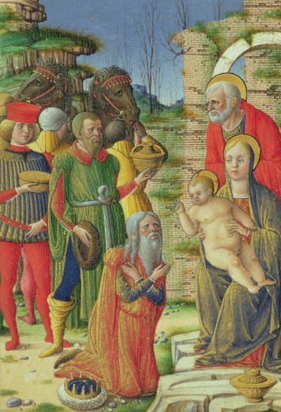 Anbetung der Heiligen Drei Könige, ca. 1465 von Girolamo da Cremona